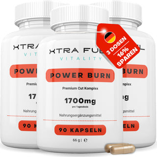 Power Burn Stoffwechsel* Kapseln powerburn XTRA FUEL 3x Dosen (270x Kapseln Power Burn)  